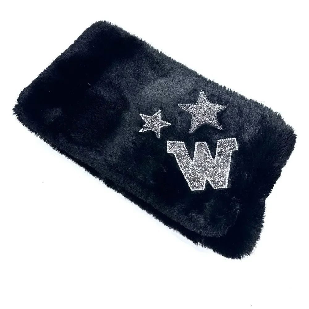 Wonder Sister faux fur sole with beaded appliqué W